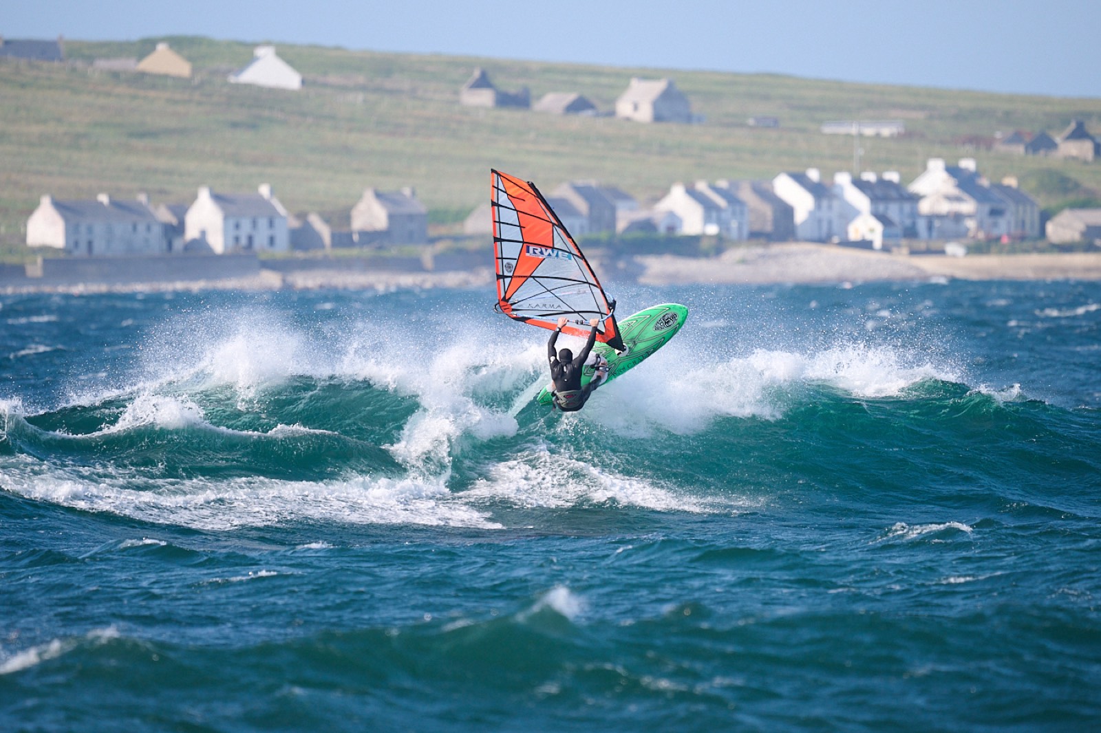 Windsurfing on the Irish coast